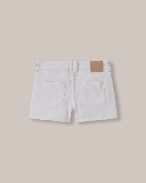 Short De Mezclilla Blanco
